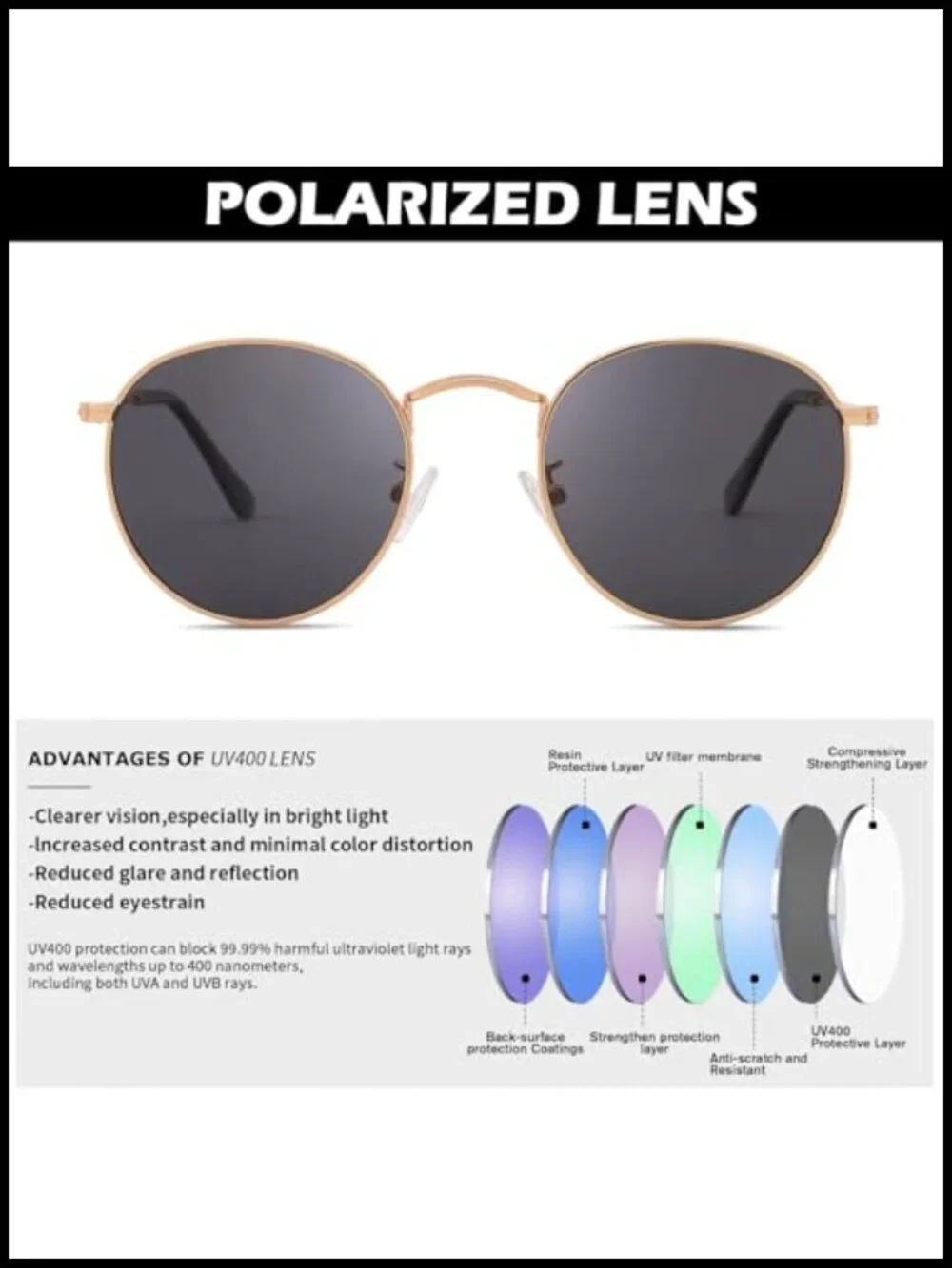 Small Round Polarized Metal Sunglasses Retro Designer Style